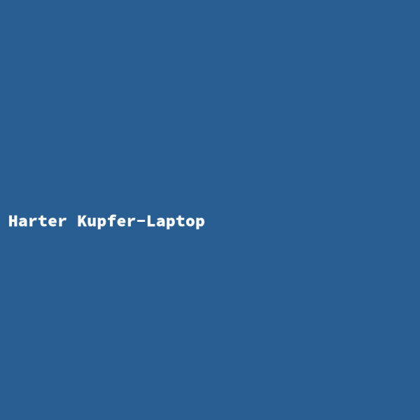 Harter Kupfer-Laptop