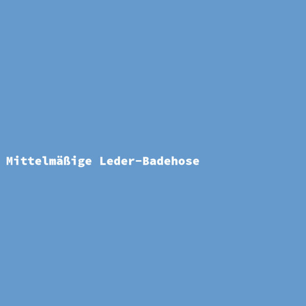 Mittelmäßige Leder-Badehose